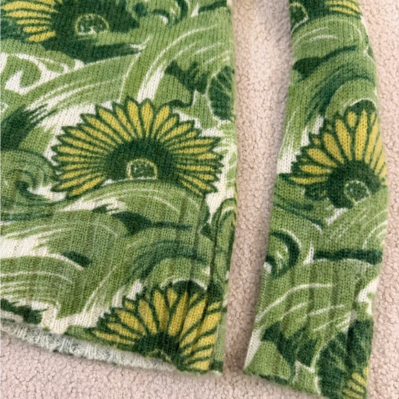 Leifsdottir Anthropologie Green Wool/Mohair Blend Knit Cardigan - Picture 7 of 11